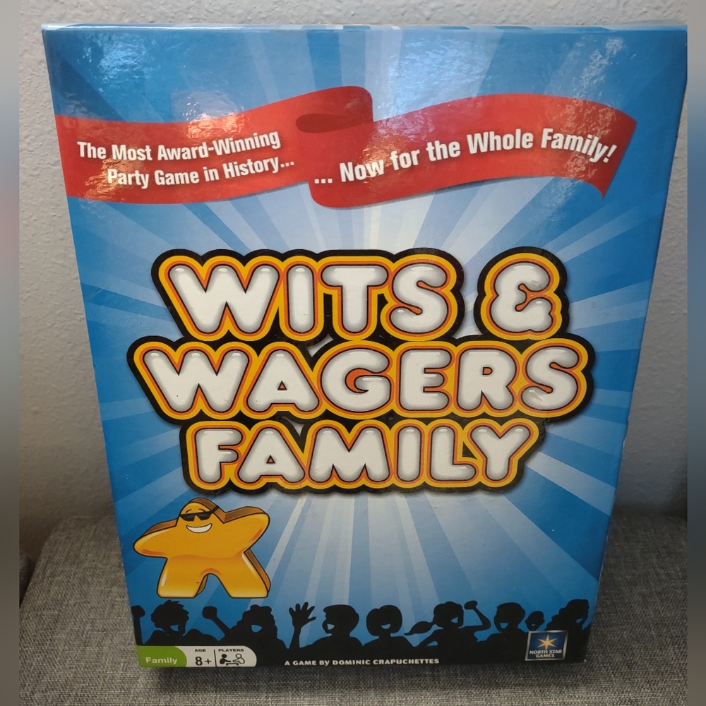 Wits and Wagers Board Game Family Edition Kid Friendly Party Trivia Game